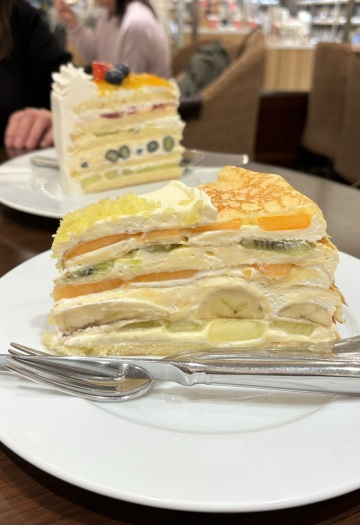 ハーブスのケーキの大きさ　イートイン