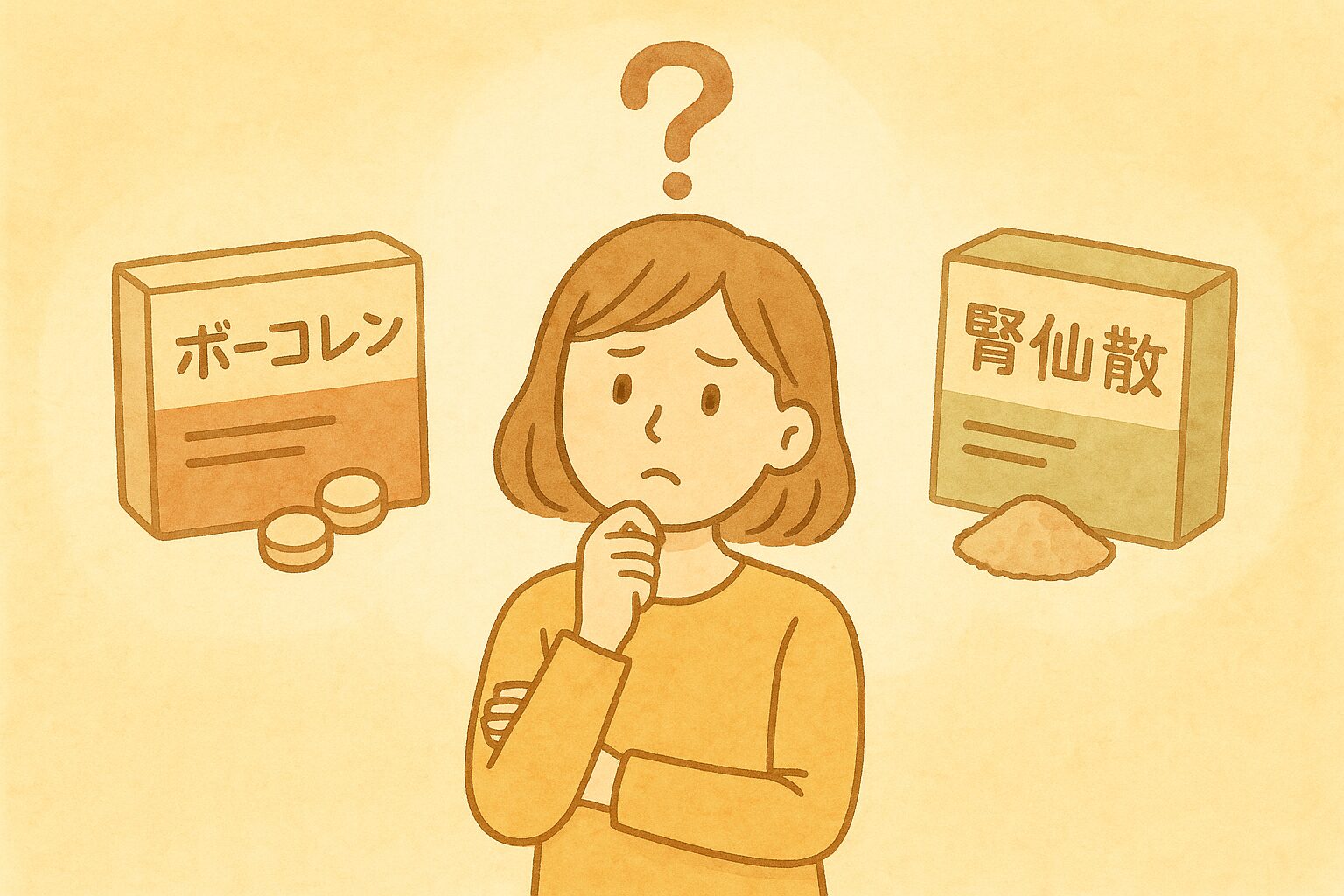 ボーコレン 腎仙散 どっち？